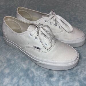 Vans Classic White Lace-Up Sneakers